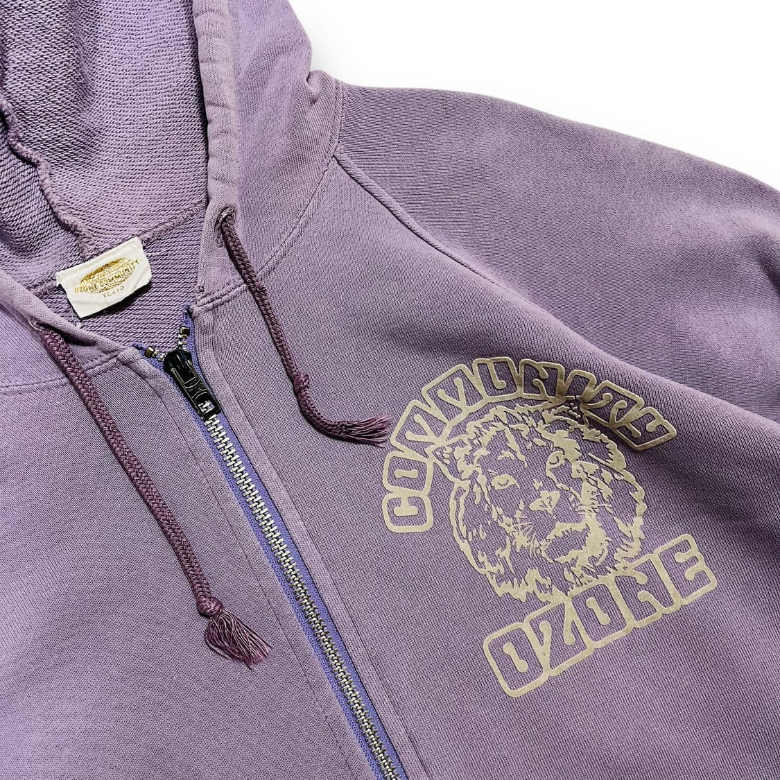 오존 커뮤니티 라이언 로고 빈티지 퍼플 후디 집업 상품이미지4