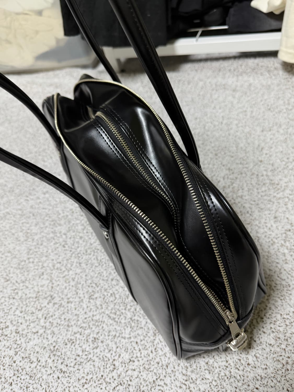 꼼데가르송 더블지퍼백 라지 사이즈 급처!!! 상품이미지1