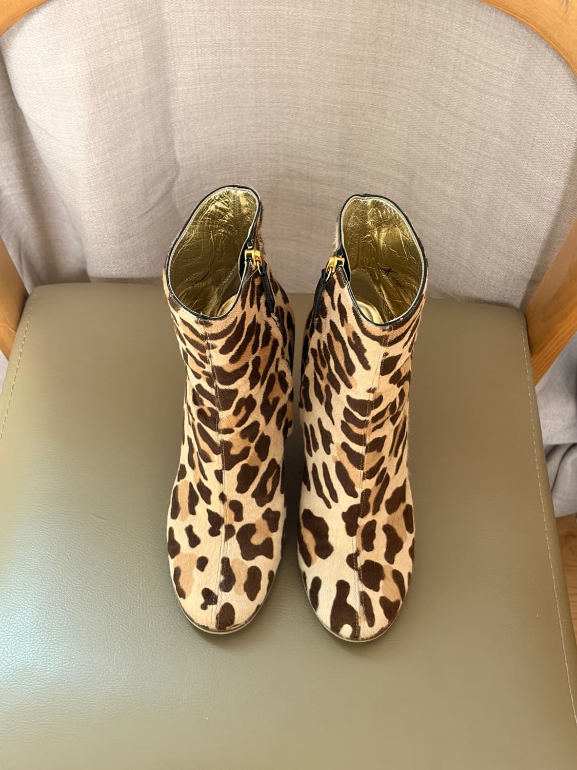 Giuseppe Zanotti 2009 레오파드 앵클부츠 레드 힐 상품이미지3