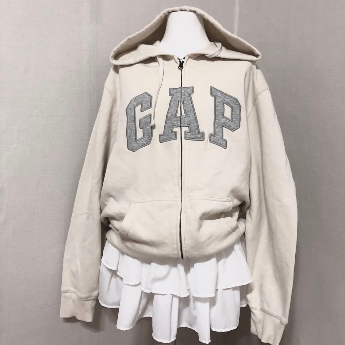 갭 아이보리 후드집업 XL 상품이미지1