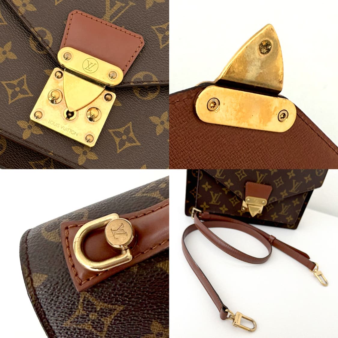 루이비통 모노그램 몽소 플랩 금장 탑핸들 2WAY 토트 크로스백 상품이미지8