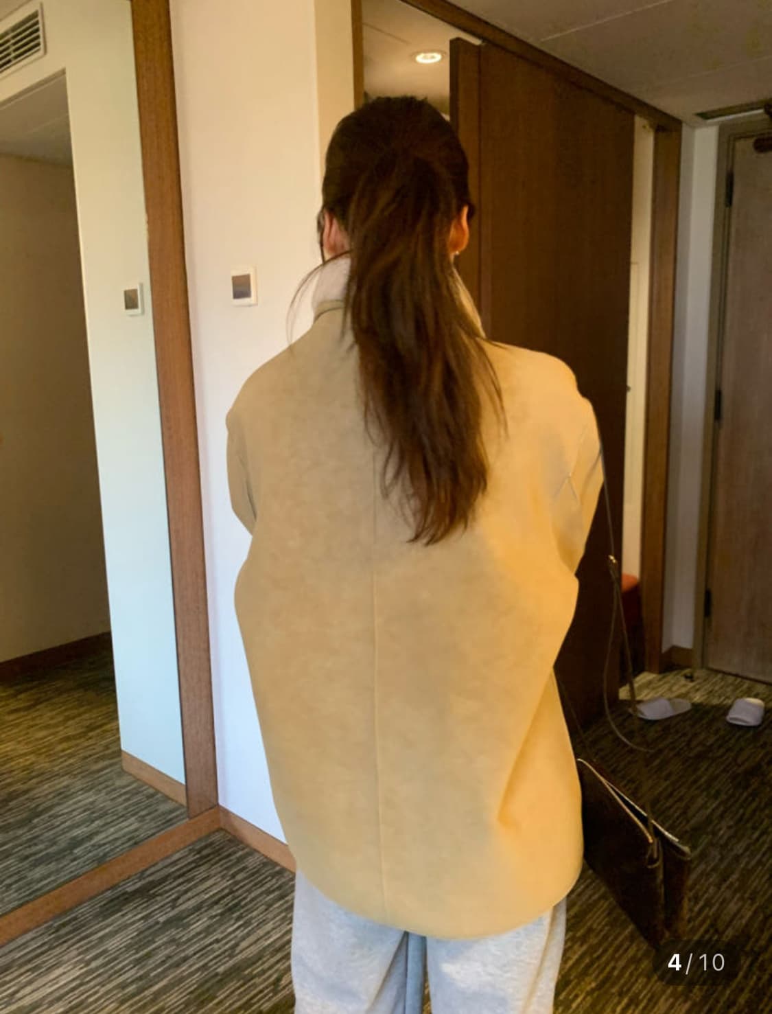 플라넬 시어링 무스탕 리버시블 양면 뽀글이 퍼 가죽자켓 밍크 리본빛 상품이미지3