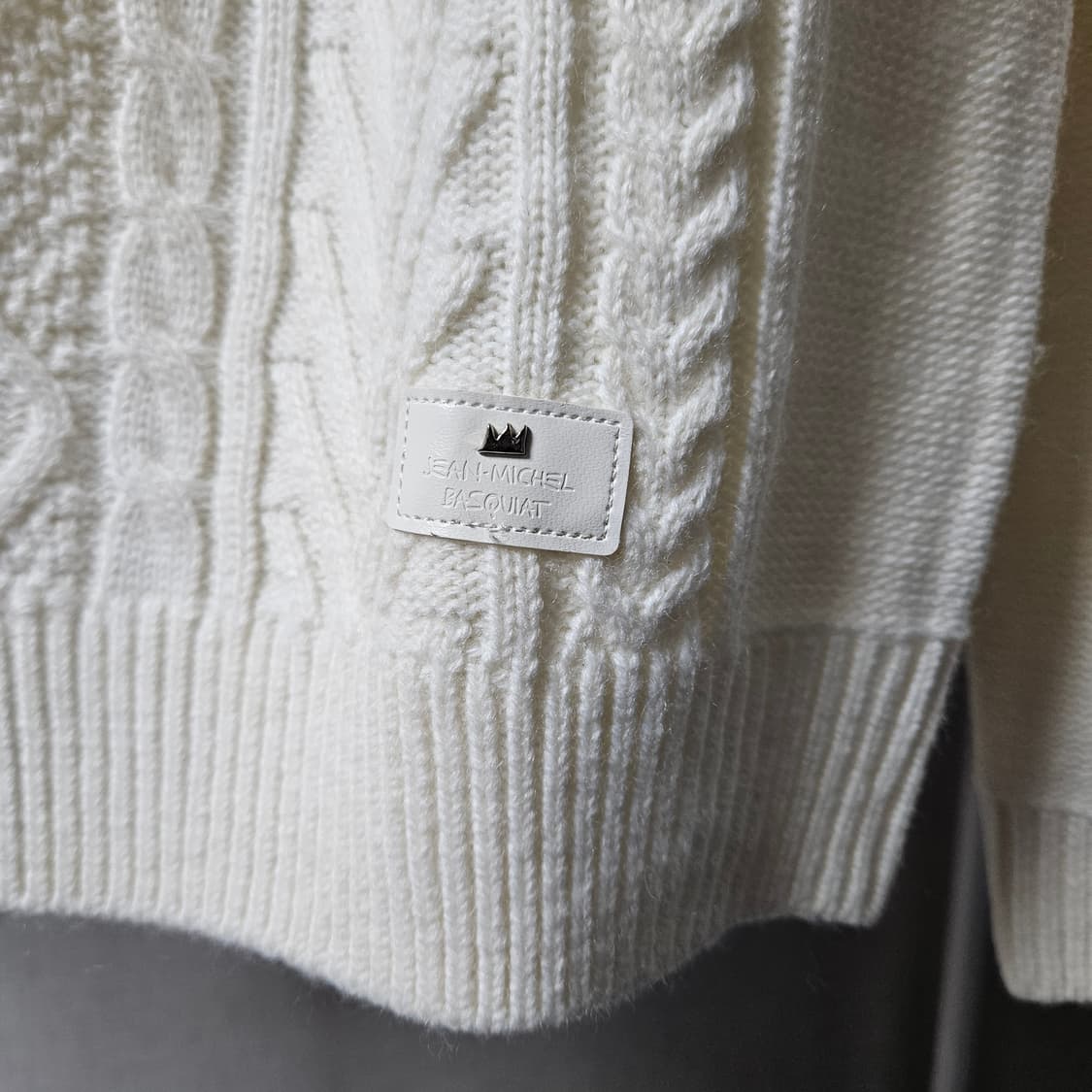 90 ) 장미쉘바스키아 케이블 니트 상품이미지3