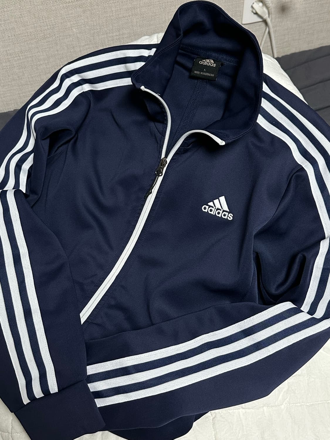 아디다스 네이비 져지 트랙탑 라지  상품이미지1