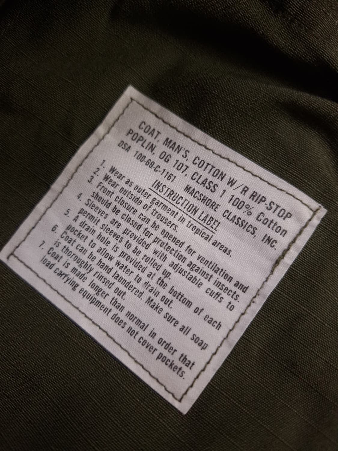 새제품 오리지날 미군 베트남전 정글퍼티그 상품이미지4