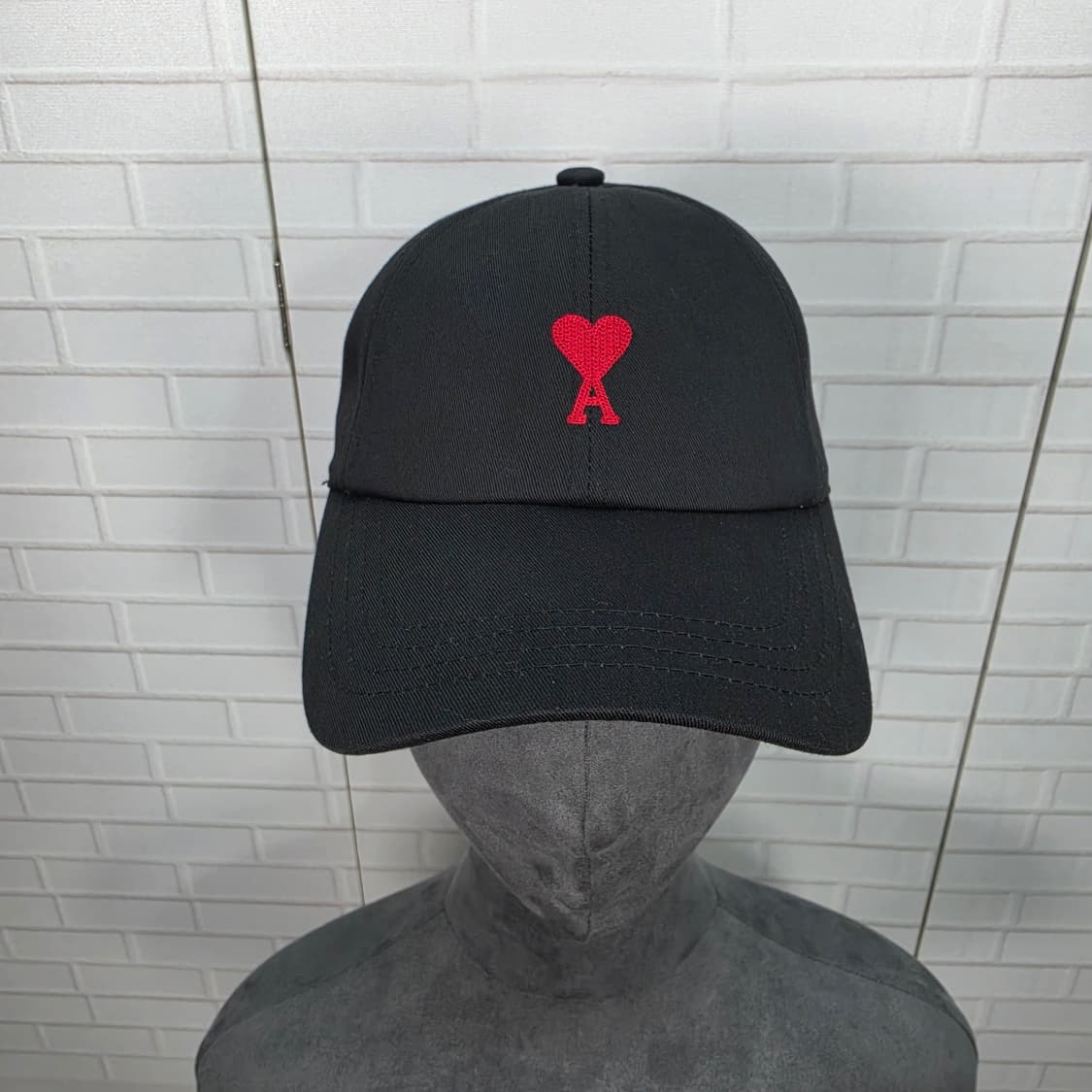 22SS 아미 스몰 하트 로고 베이스볼 캡 스냅백 캡 볼캡 블랙 새상품급 상품이미지2
