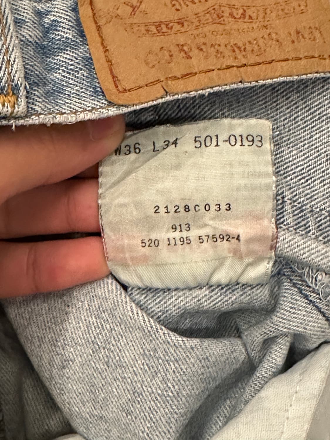 95s made in USA 501 W36 L34 쇼츠 상품이미지6