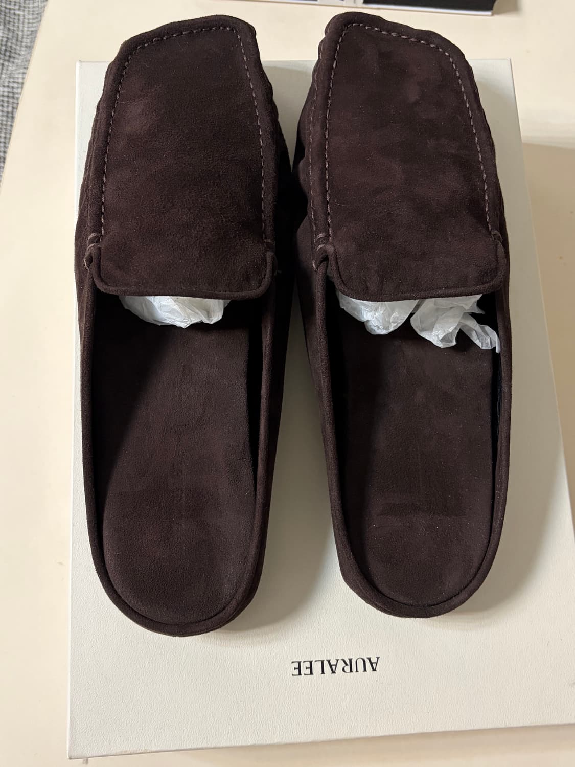 오라리 모카신 스웨이드 다크브라운 9US (새상품) 상품이미지2