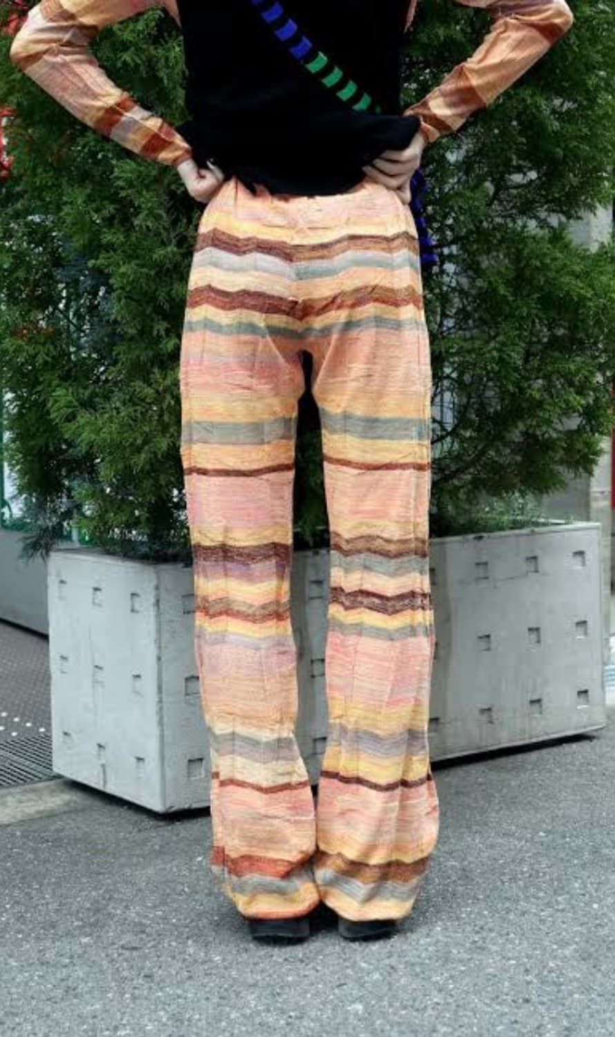 (텍o새상품)퍼버즈 니트 팬츠 오렌지 상품이미지3