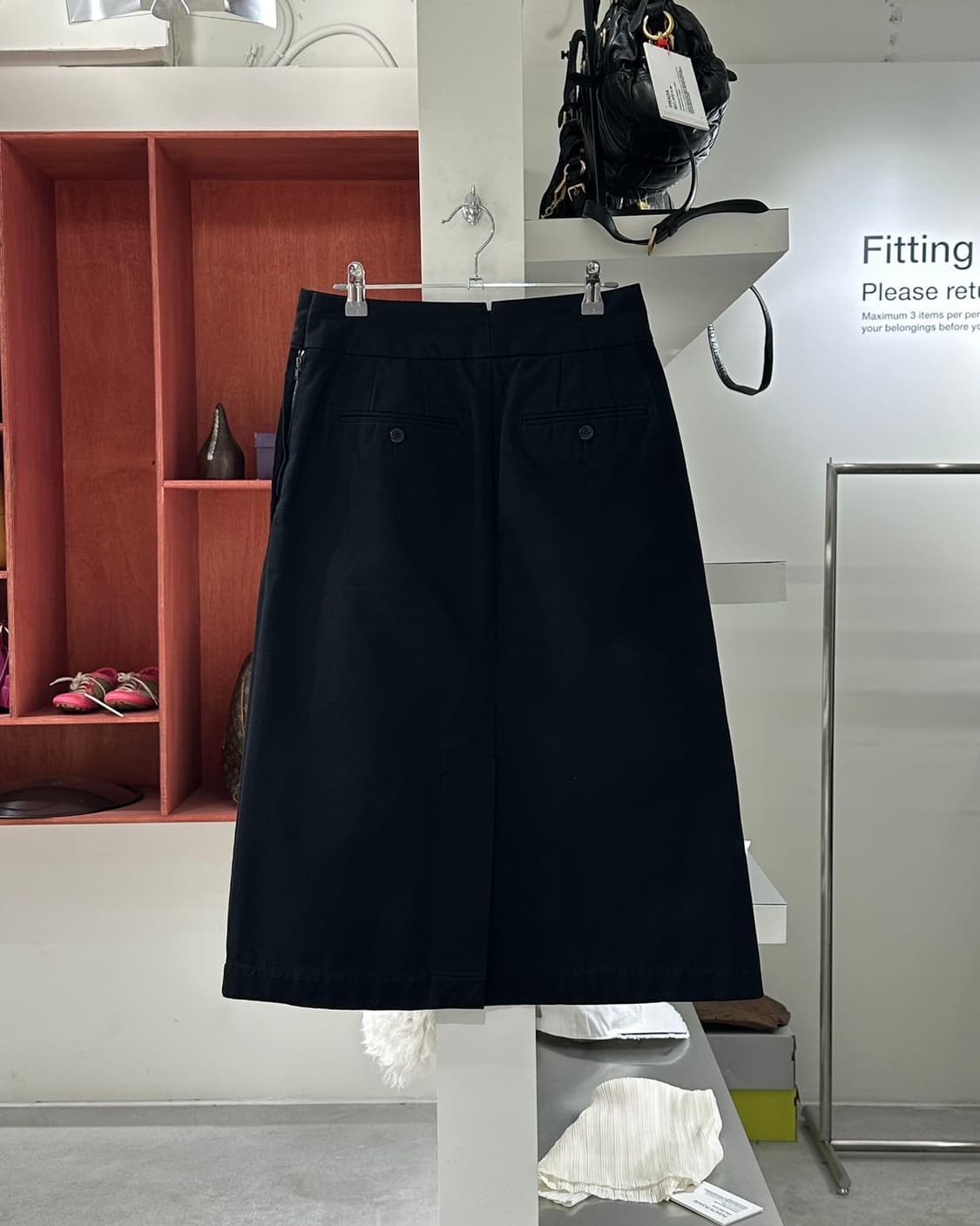 마가렛호웰 블랙 포켓 코튼 롱스커트 상품이미지6