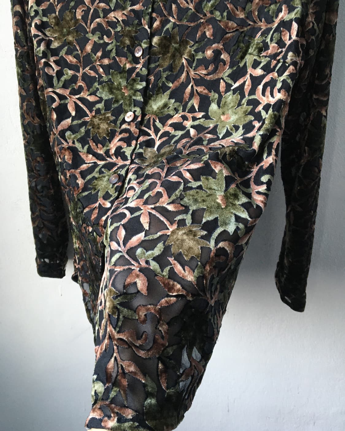 Velvet pattern shirt 상품이미지3