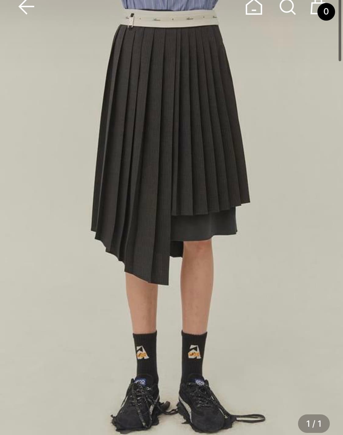 아더에러 꼬냑 스커트 Conak skirt Charcoal 상품이미지1