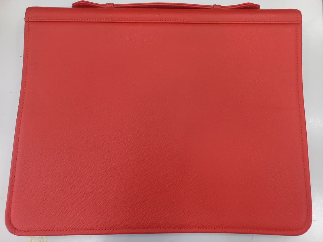 빈폴 주황색 가죽 토트백 상품이미지3