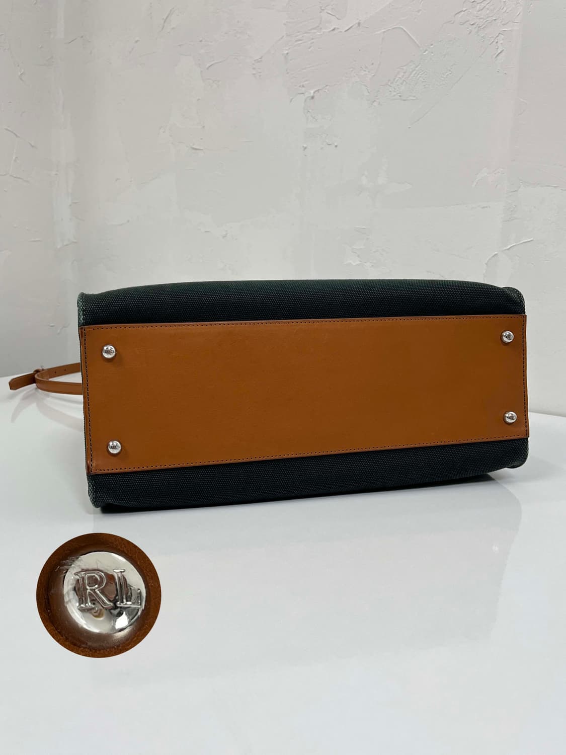 폴로 랄프로렌 컬렉션 카프스킨 소프트리키 33 캔버스 쿠퍼백 숄더 토트백 상품이미지8