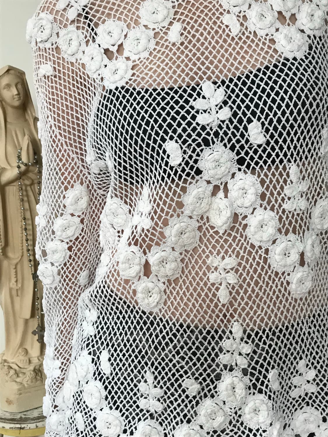 vintage flower net knit  상품이미지2