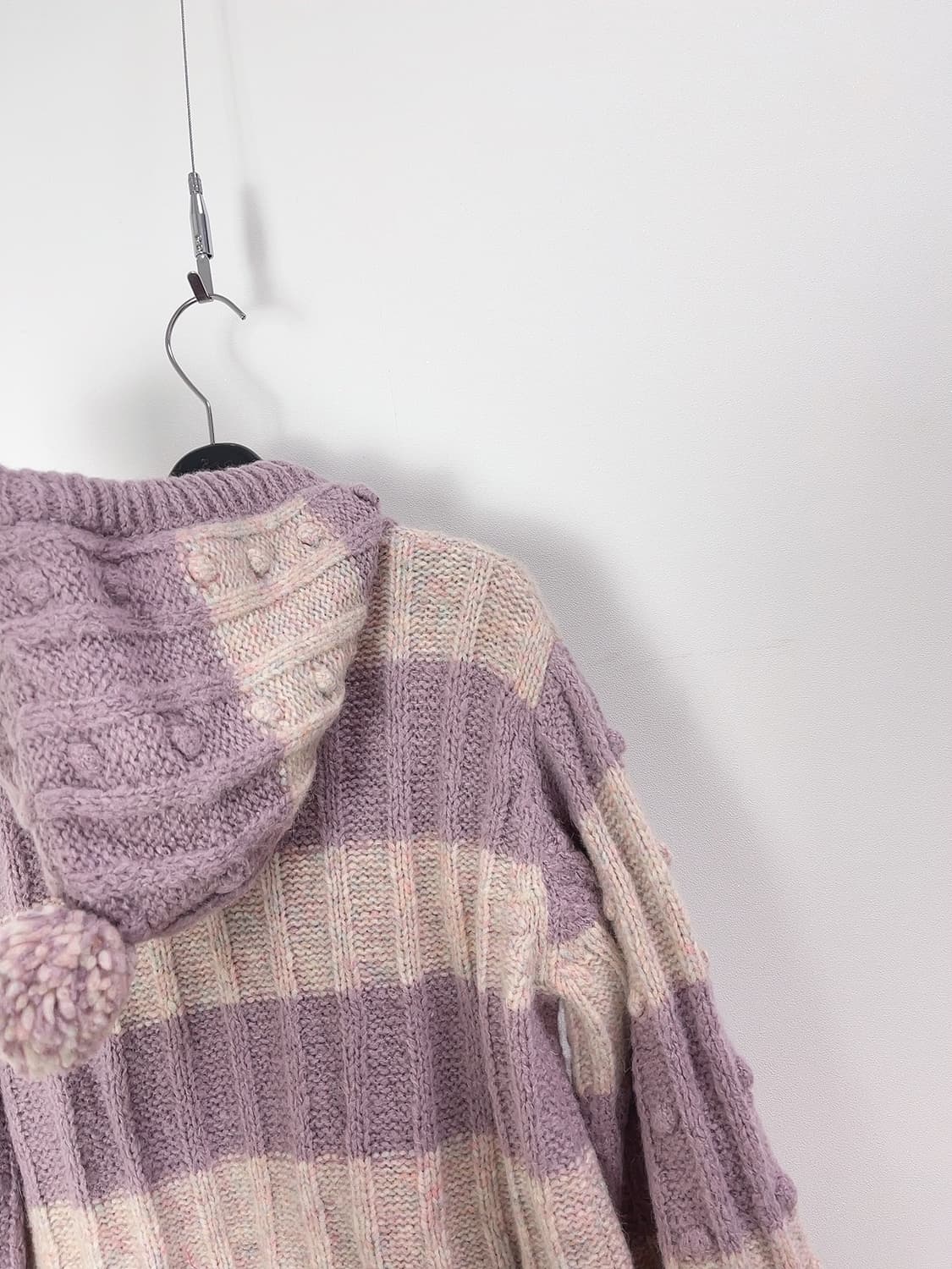 러브 쉑 팬시 알파카 폼폼 라벤더 핑크 가디건 상품이미지9
