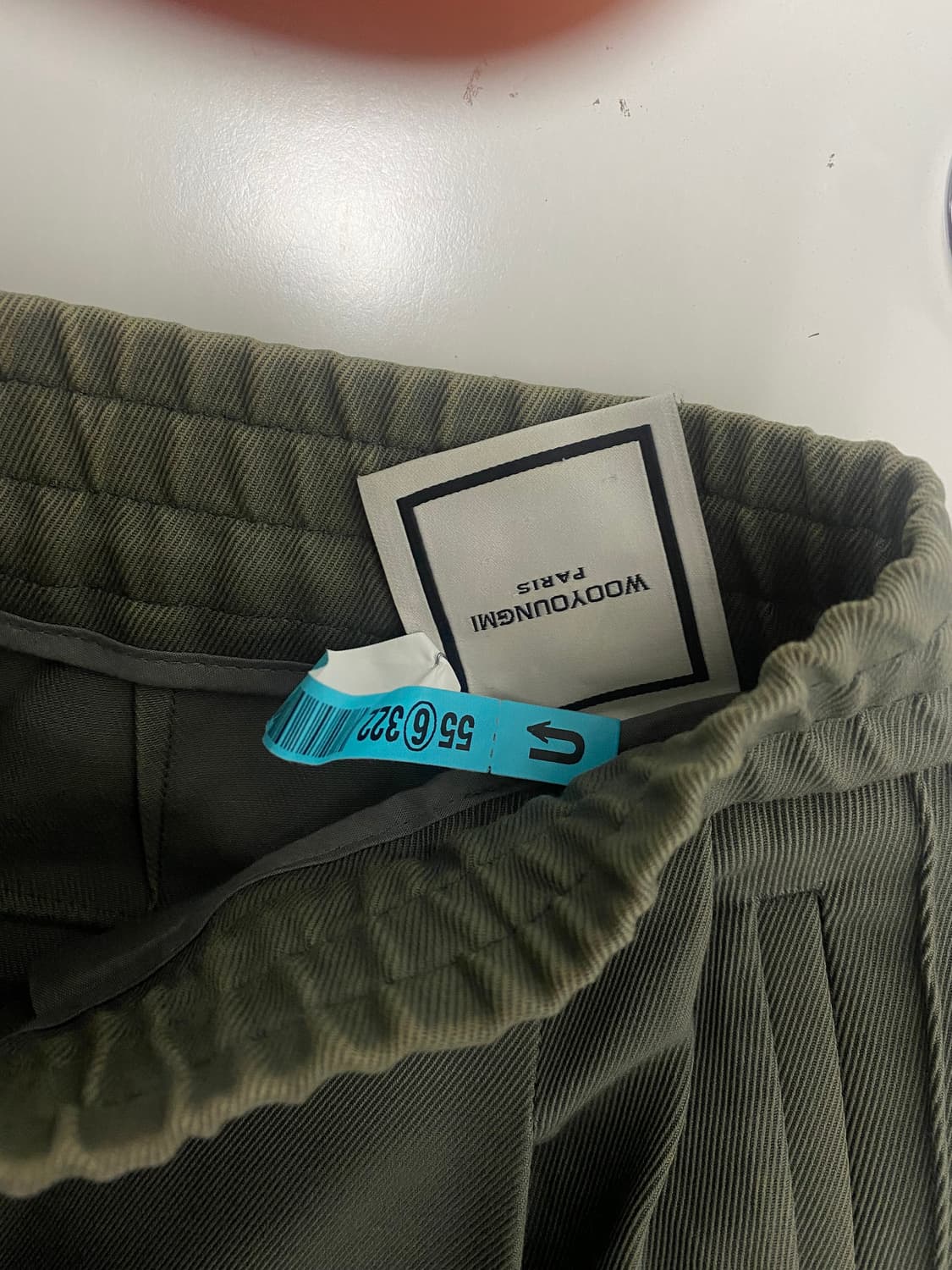  우영미 투턱 와이드 치노팬츠 [카키] 46사이즈 상품이미지6