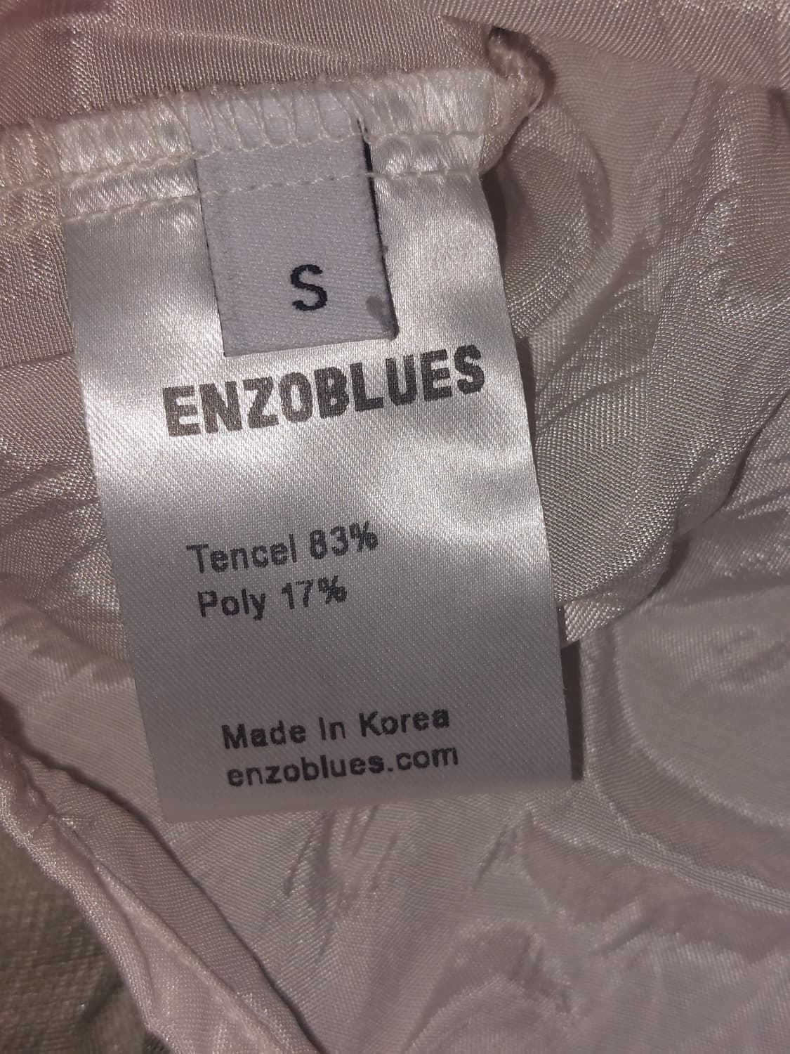 ENZOBLUES 링클 슬리브리스 S 아이보리 상품이미지7
