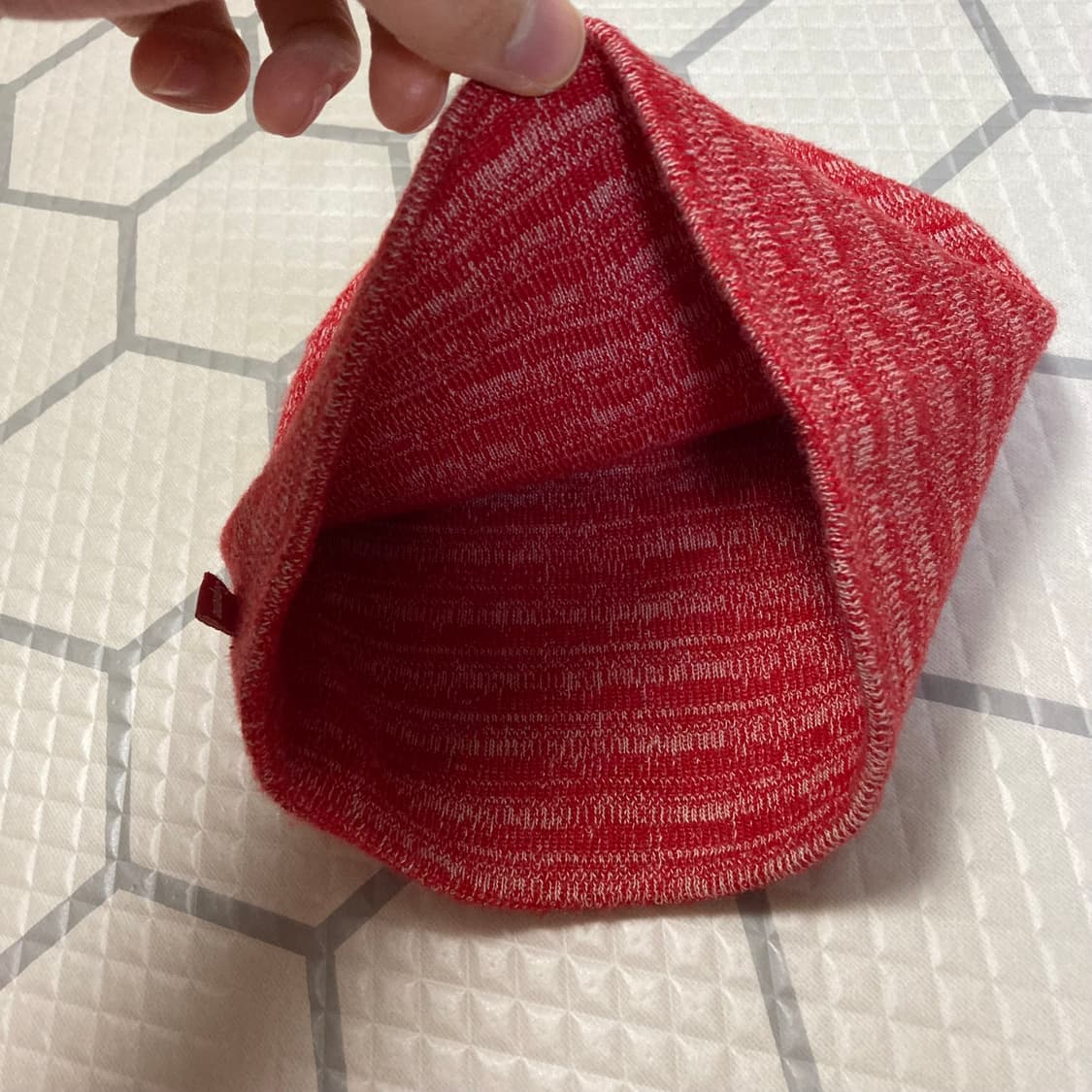 (os) 90s 슈프림 블렌디드 니트 비니 레드  상품이미지4