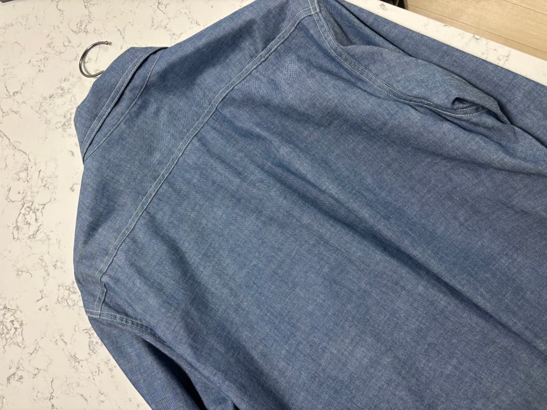 휴먼메이드 샴브레이 워크셔츠 블루 XXL 상품이미지3