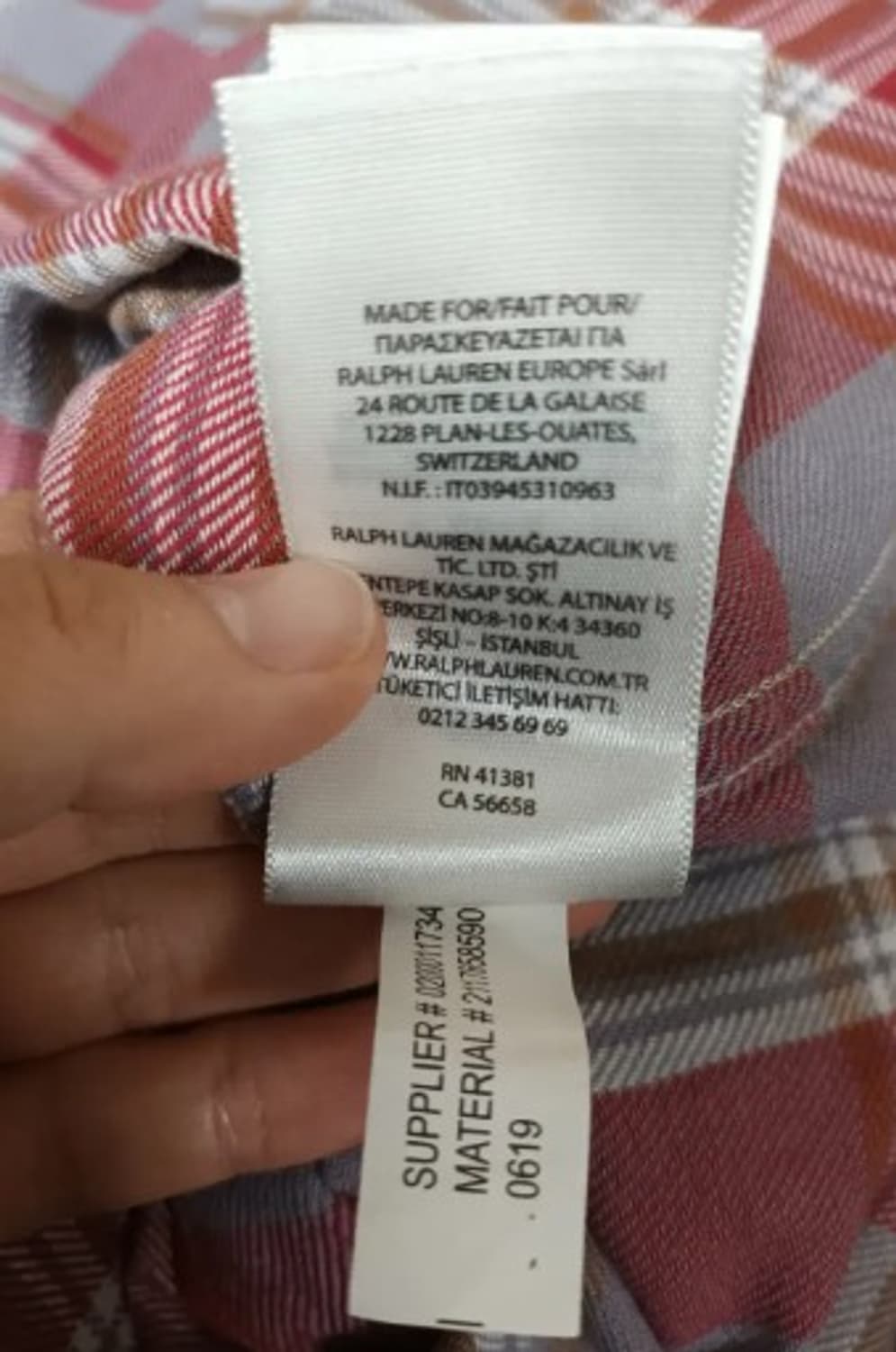 폴로 랄프로렌 여성 체크면남방 XS 상품이미지5
