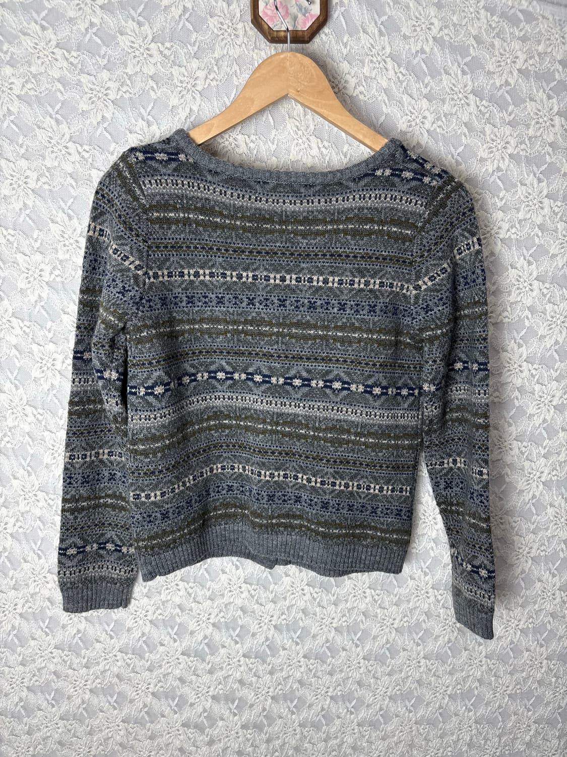 그레이 패턴 가디건 상품이미지8