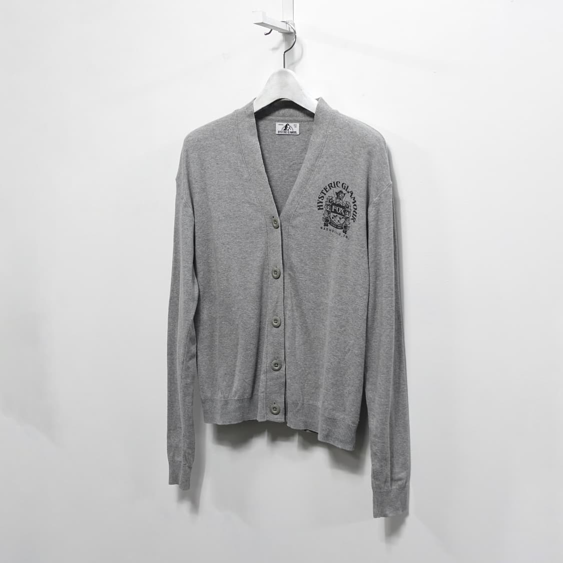 HYSTERIC GLAMOUR 히스테릭 글래머 폭스 그레이 가디건 상품이미지2