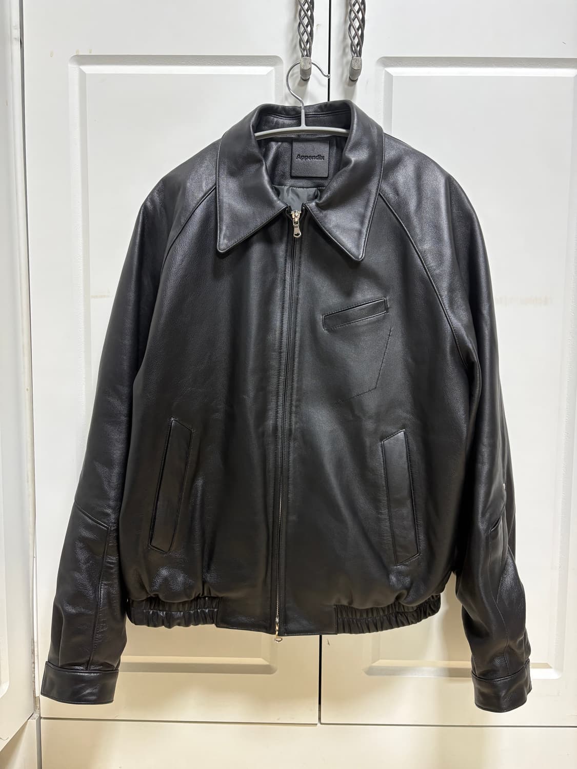 Mudule Appendix 레더 블루종 2사이즈 블랙 상품이미지2