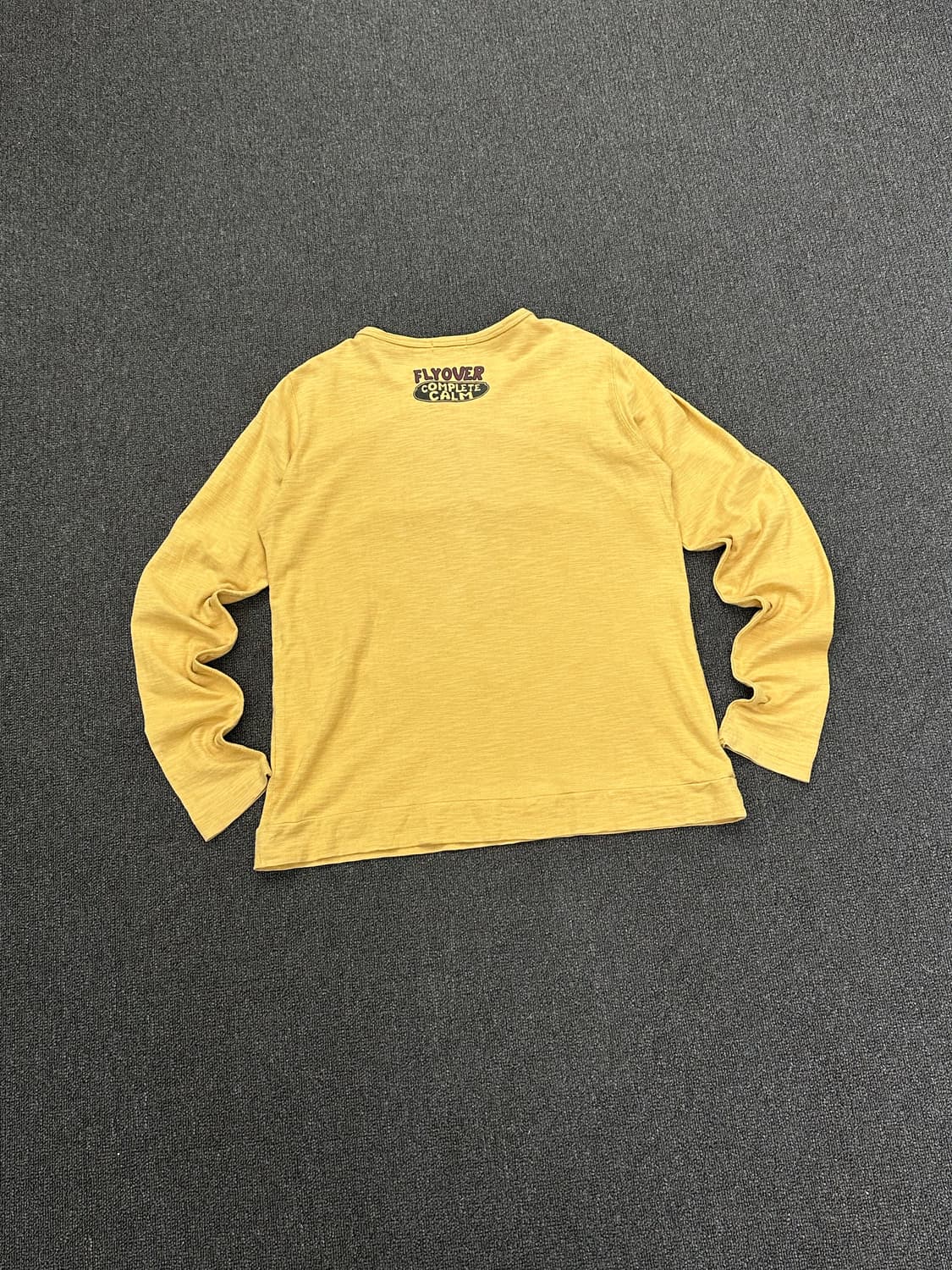 OS)Japanese vintage 헨리넥 옐로우 프린팅 롱슬리브 상품이미지7