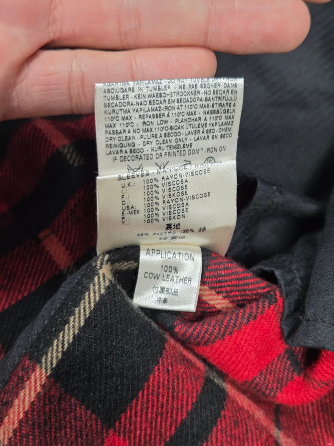 [디젤] 와이드 카라 타탄체크 사선 지퍼 벨티드 자켓 | A00156 상품이미지5