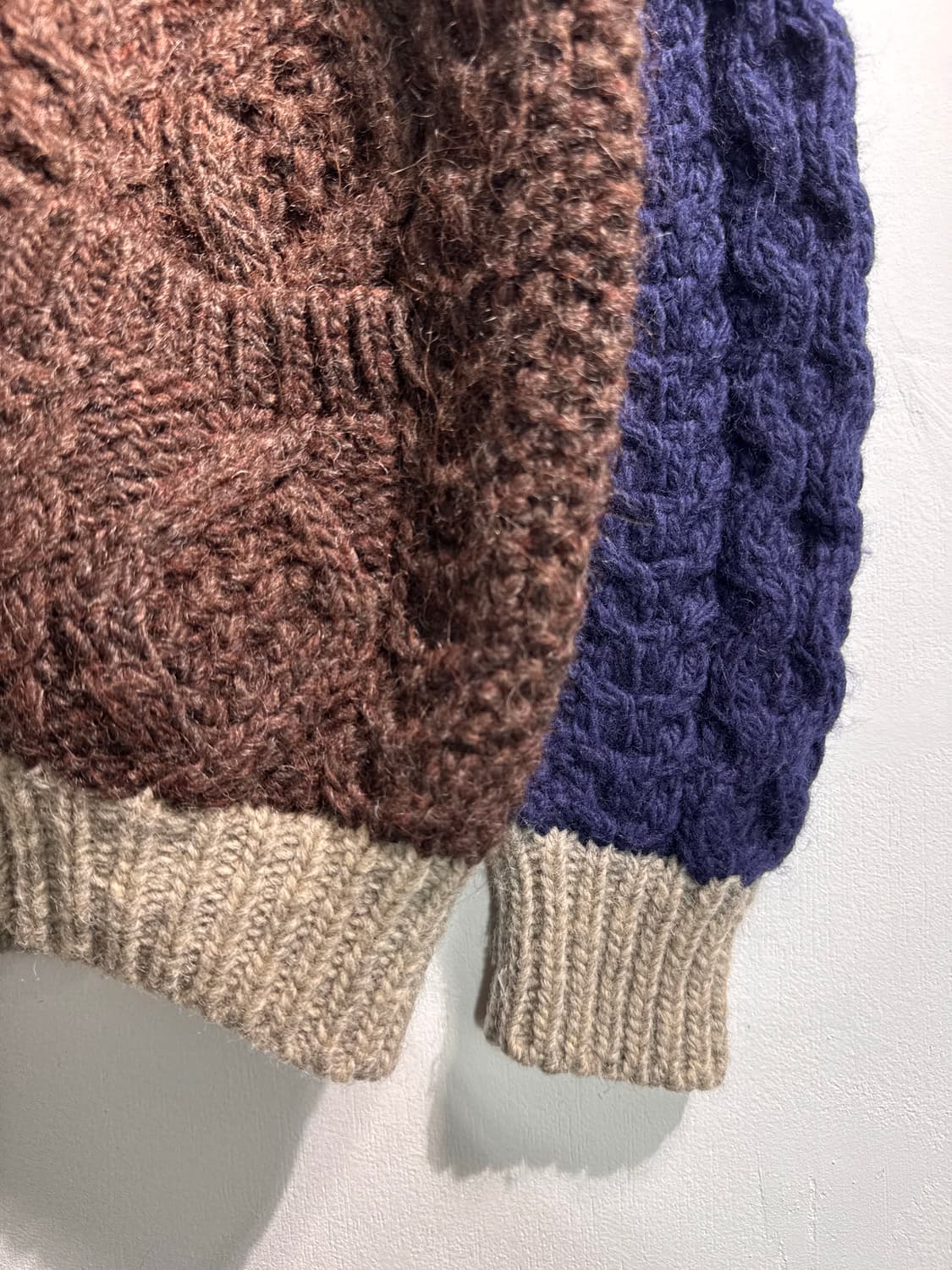WEBB HANDKNIT 웹 헤비울 핸드니트 울100 가디건 M C506 상품이미지5