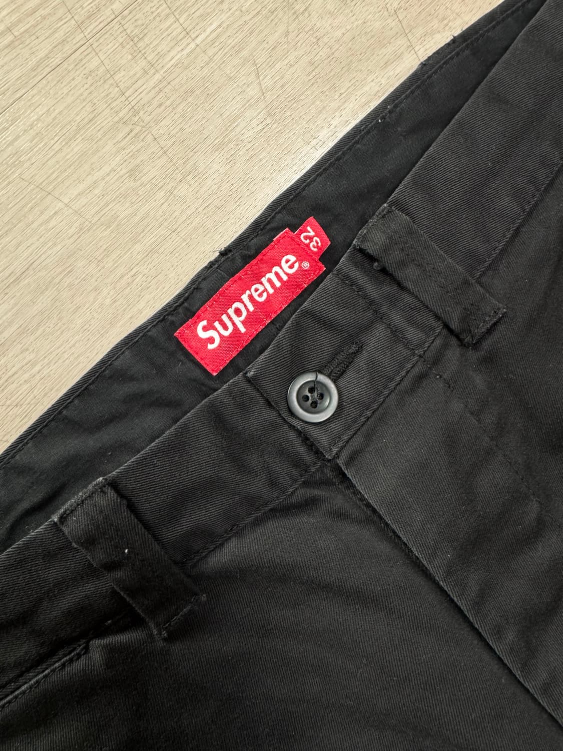 슈프림 핀업 걸 치노 팬츠 블랙 32 상품이미지3