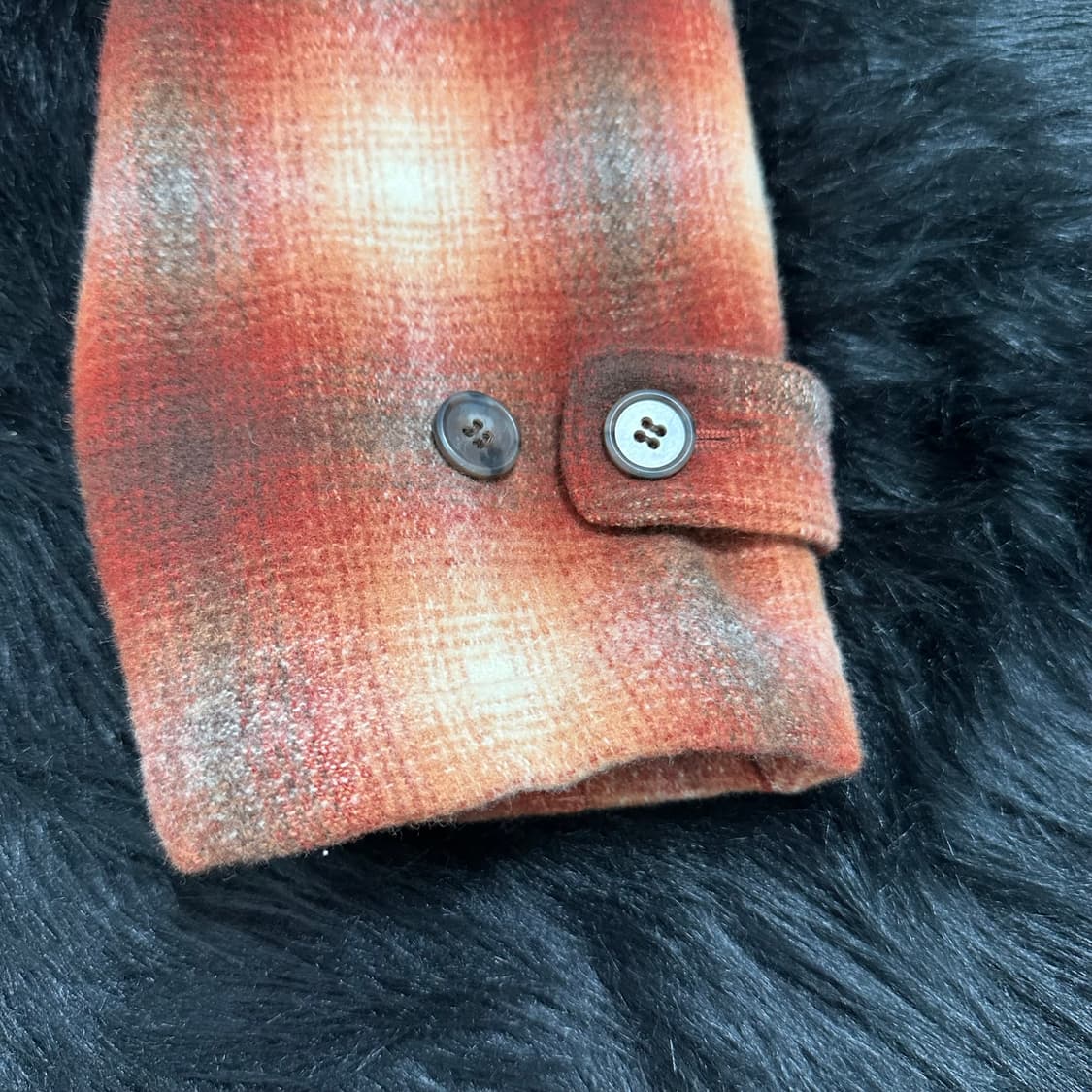 🎸레드 & 오렌지 체크 플리스 자켓🎸 상품이미지4