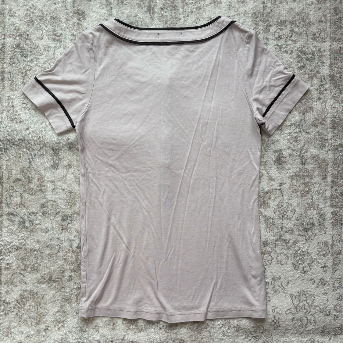 ICB Contrast Piping Henley Tee 상품이미지4
