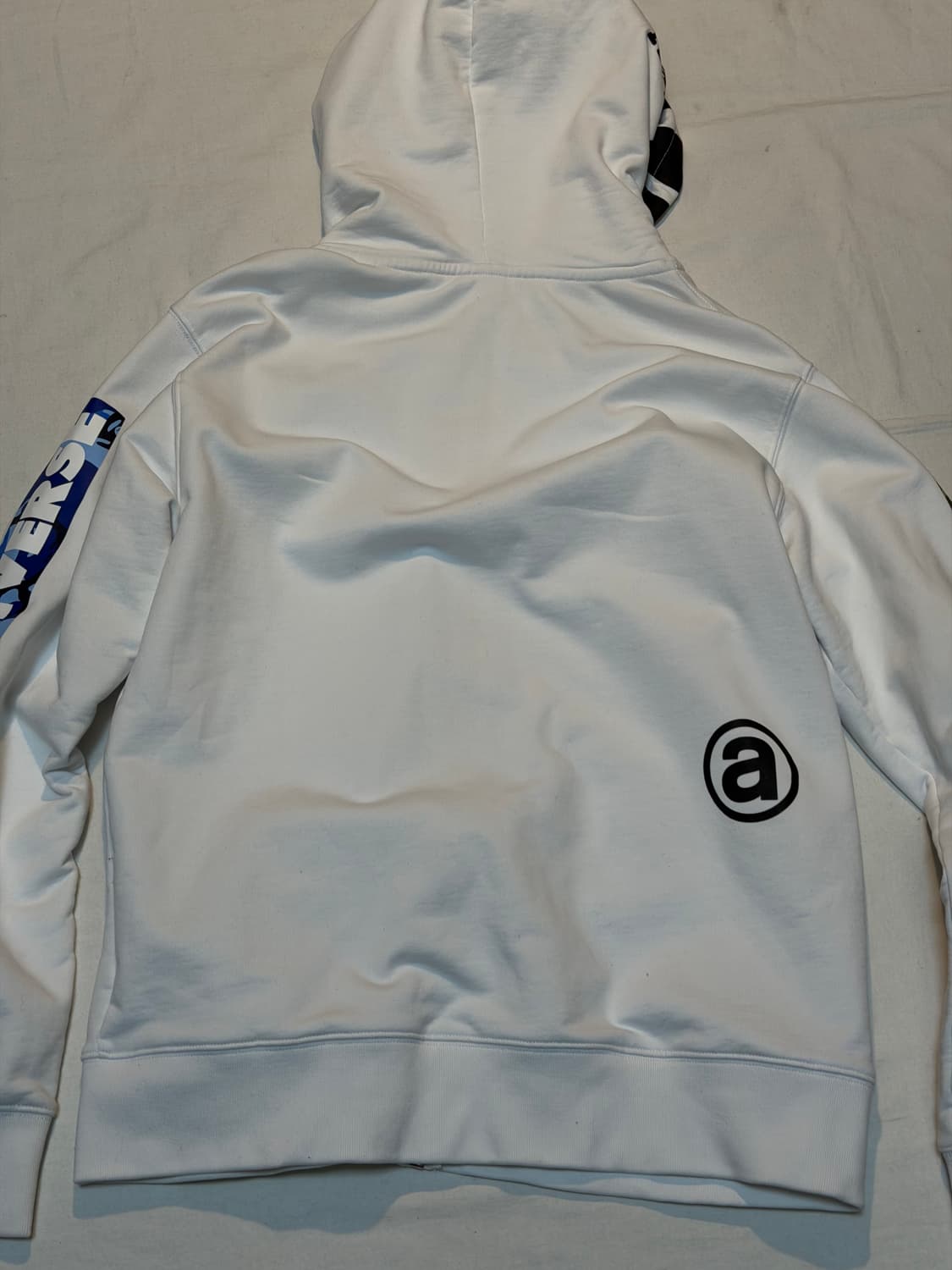 베이프 에이프 사루헤드 사이드로고 후드집업 화이트 상품이미지3