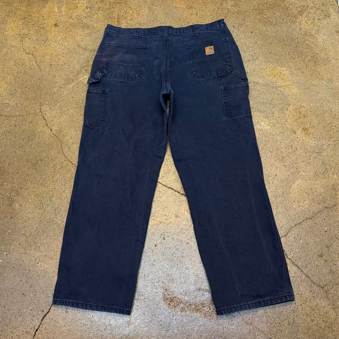 00s USA 빈티지 칼하트 샌드스톤 싱글니 더블니 워크팬츠 상품이미지5