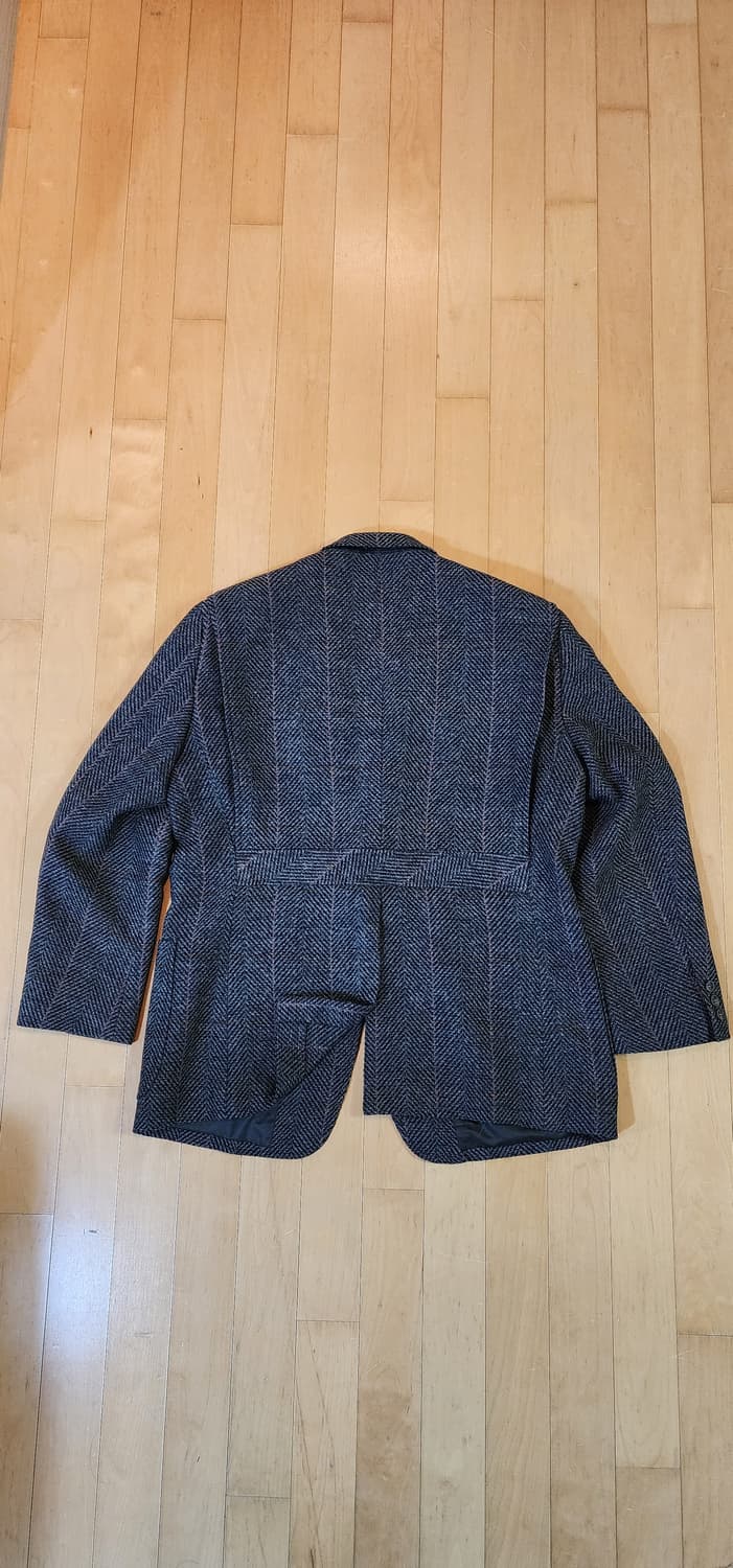 브라운 헤링본 트위드자켓 L 상품이미지5