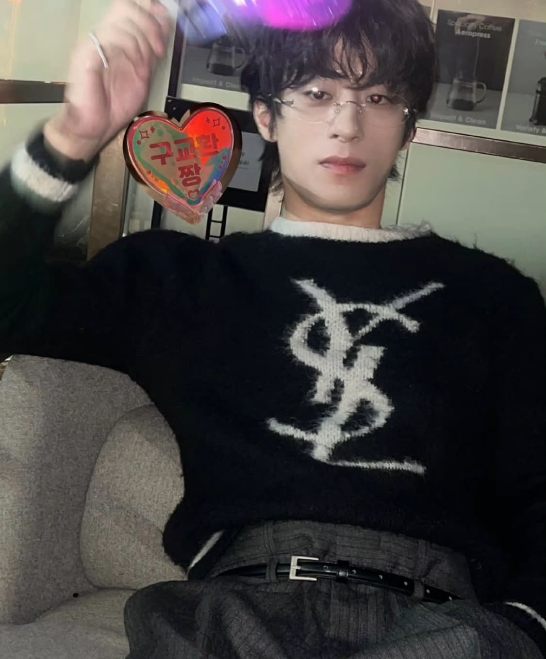 생로랑 로고 맨투맨 입생로랑 상품이미지2