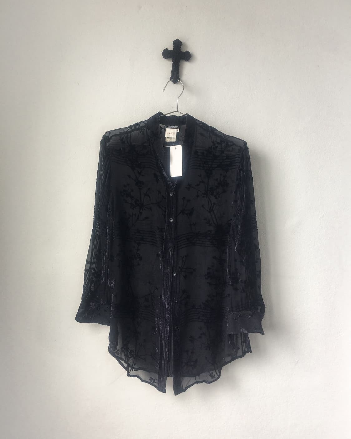 Giorgio Armani pattern see through shirt 상품이미지2