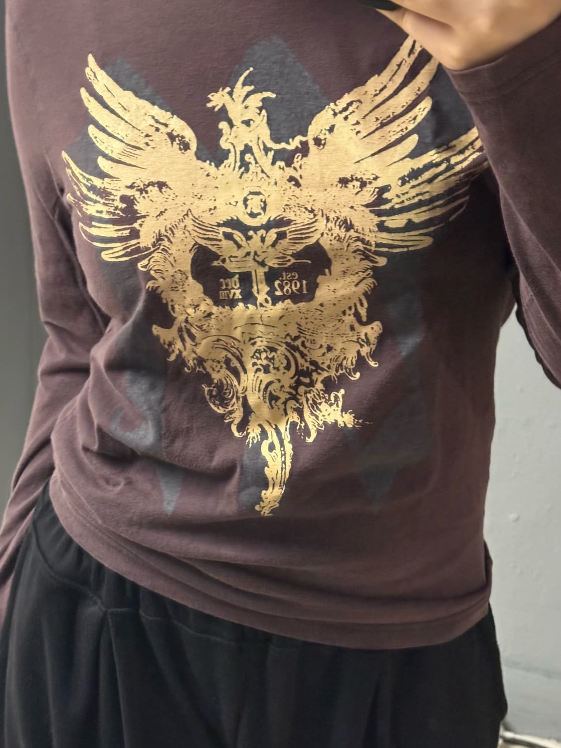 y2k printing detail long sleeve 상품이미지3
