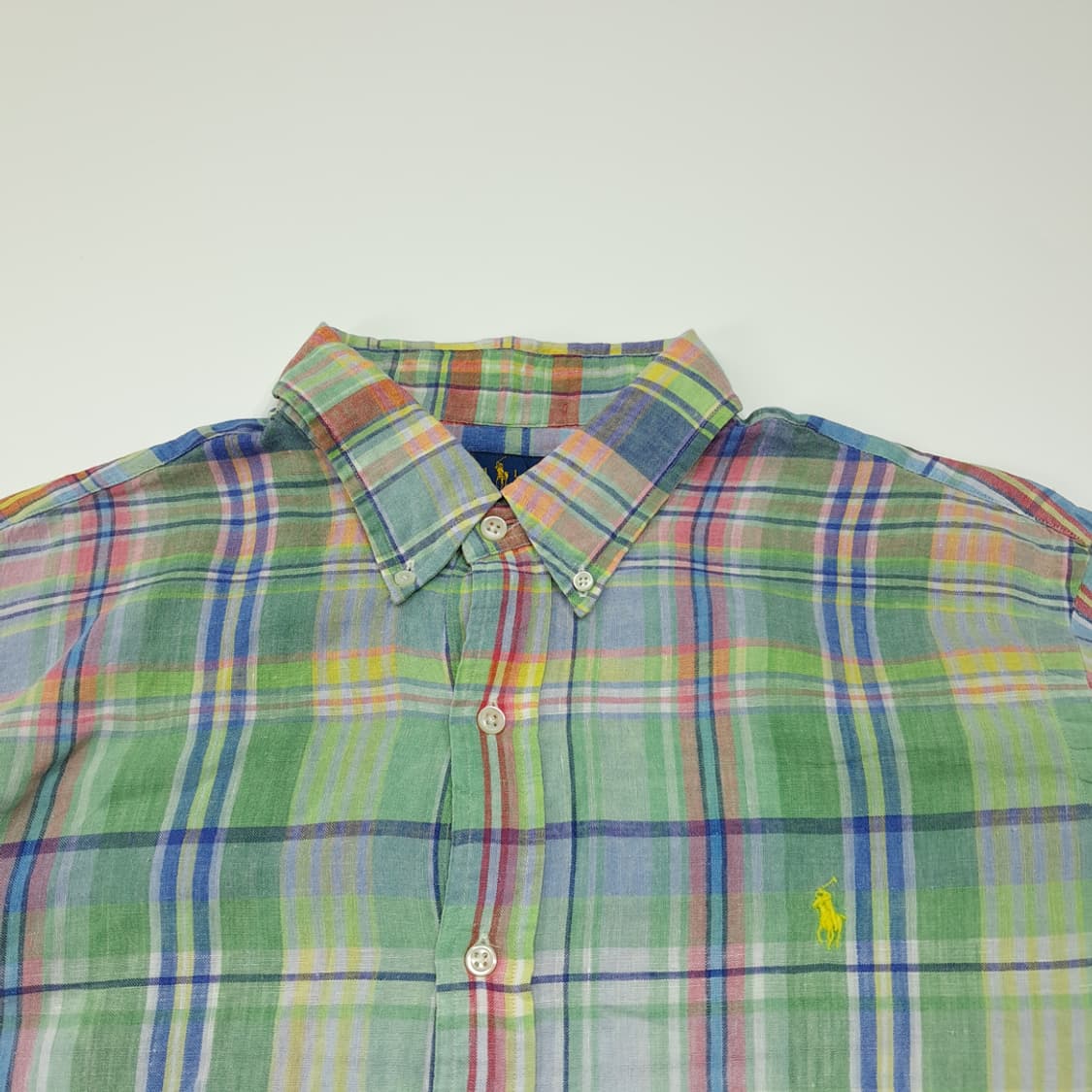 CL850 XL 폴로 00s 린넨 마드라스체크 셔츠 남방 상품이미지2