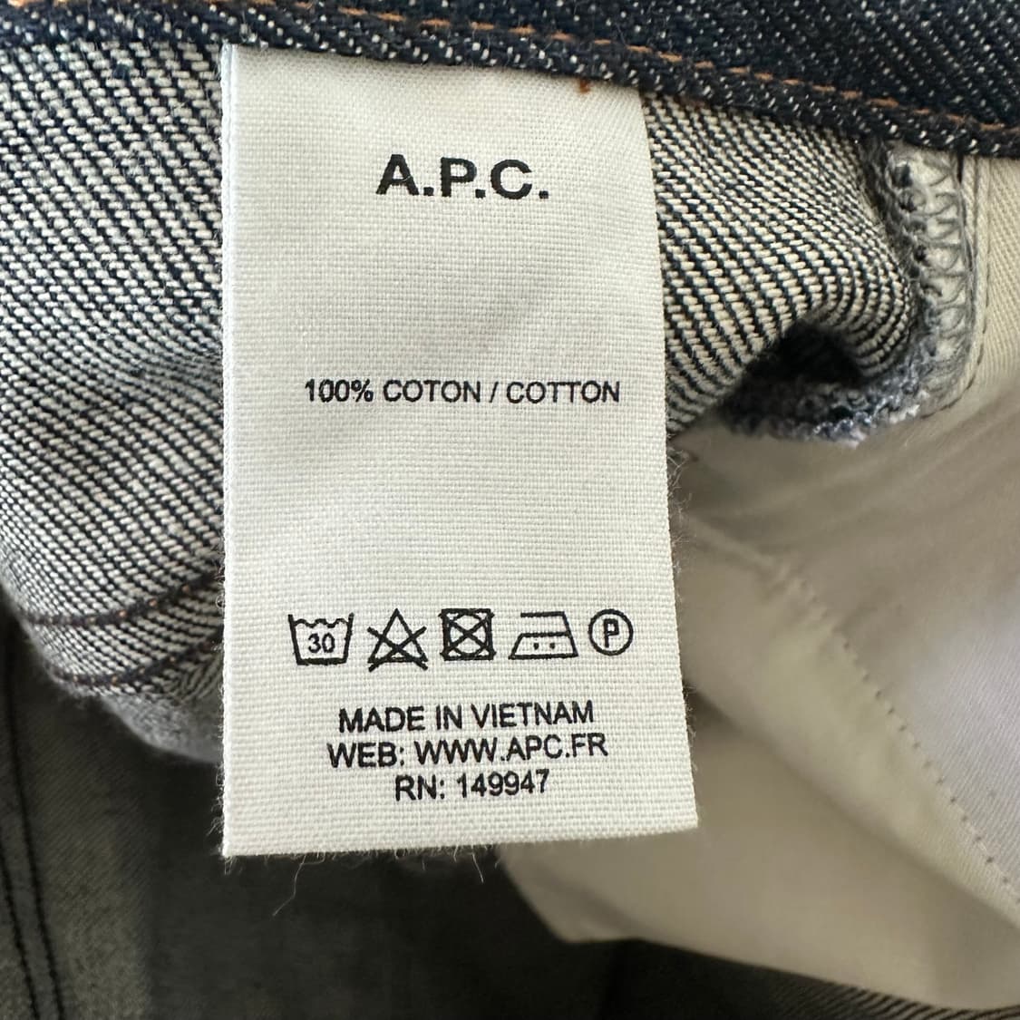 28 APC 아페쎄 쁘띠뉴 데님 새상품 상품이미지6