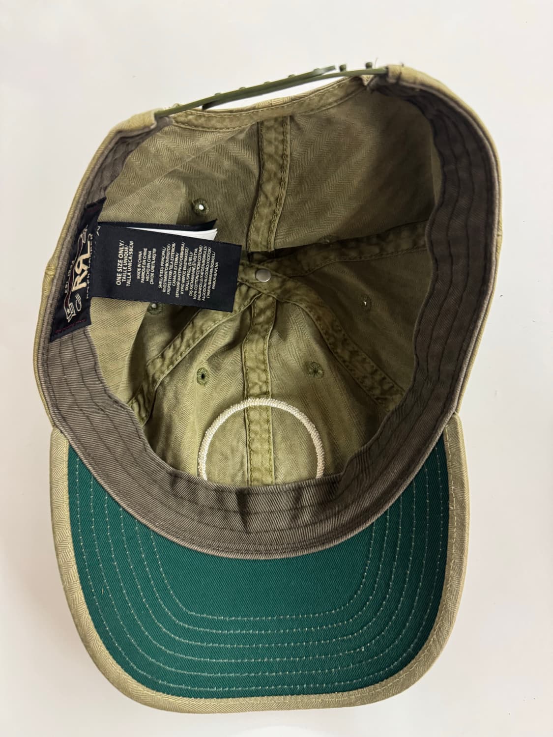 RRL 더블알엘 랄프로렌 폴로 윙로고 모자 볼캡 카키색 상품이미지8