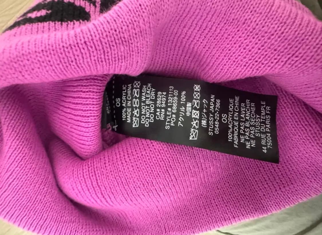스투시 헬베티카 자카드 비니 핑크 상품이미지4
