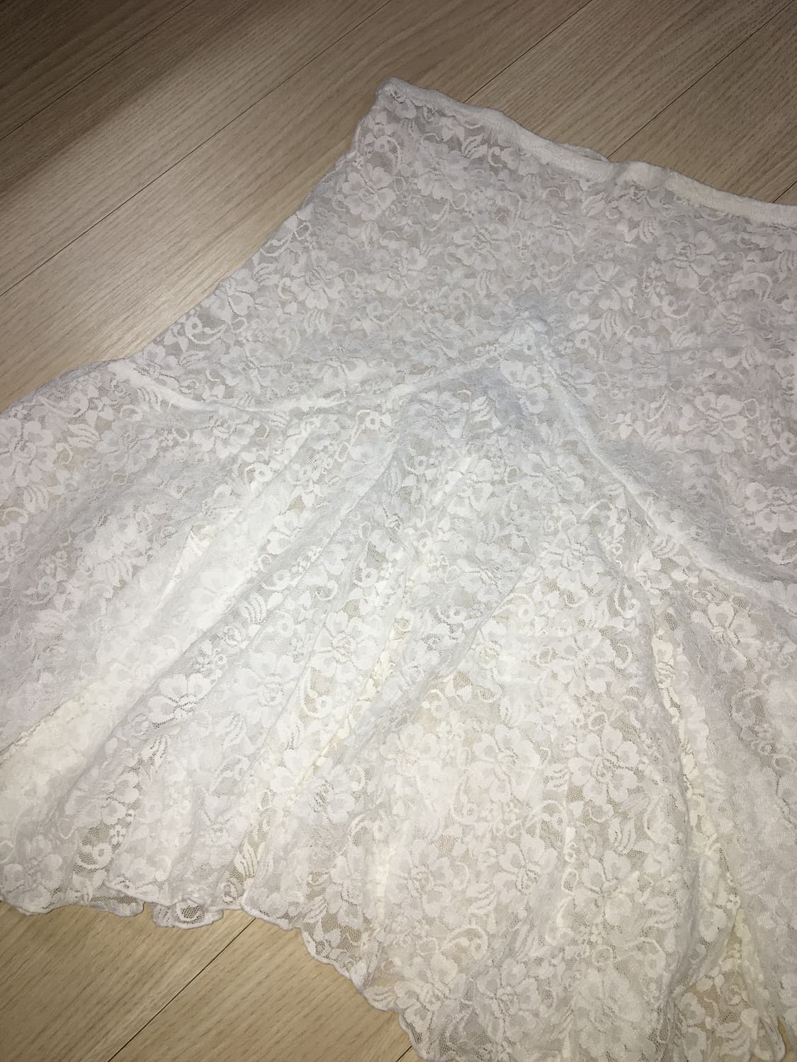 lace flowered midi-skirt white 상품이미지2