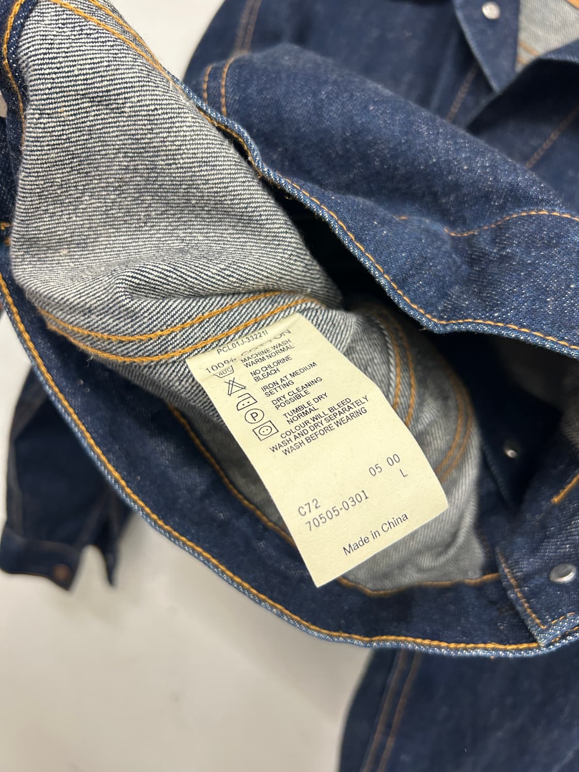 00s Levis type 3 70505 데님 트럭커자켓 상품이미지4