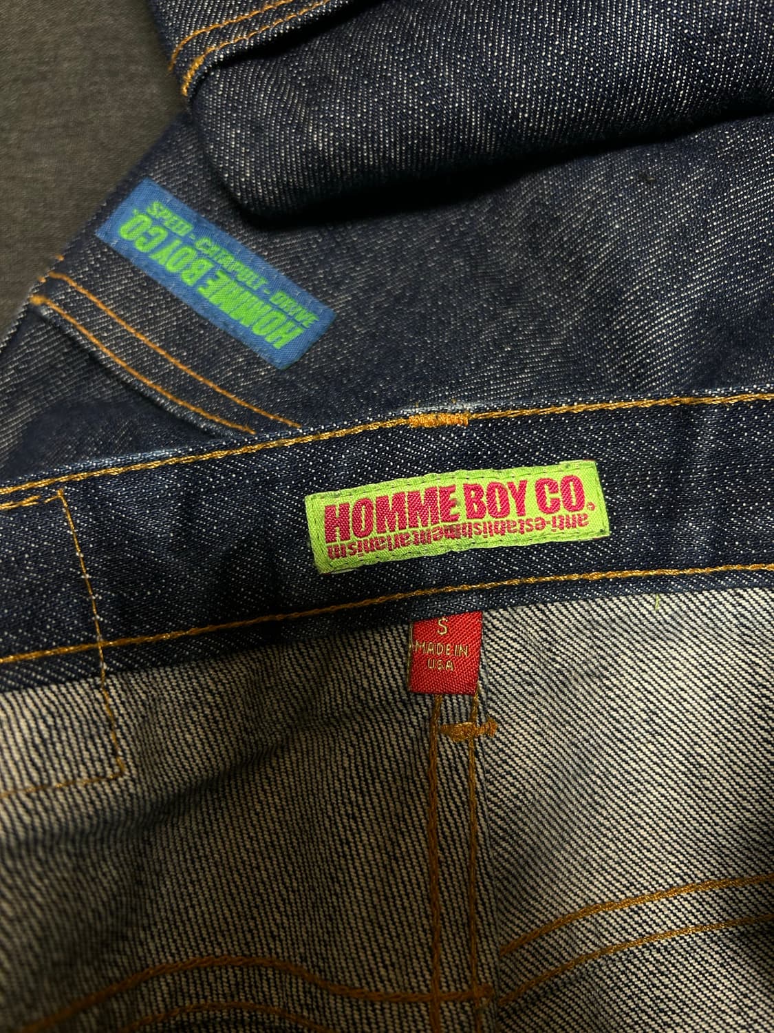 Homme boy 12 pocket indigo raw denim 상품이미지3