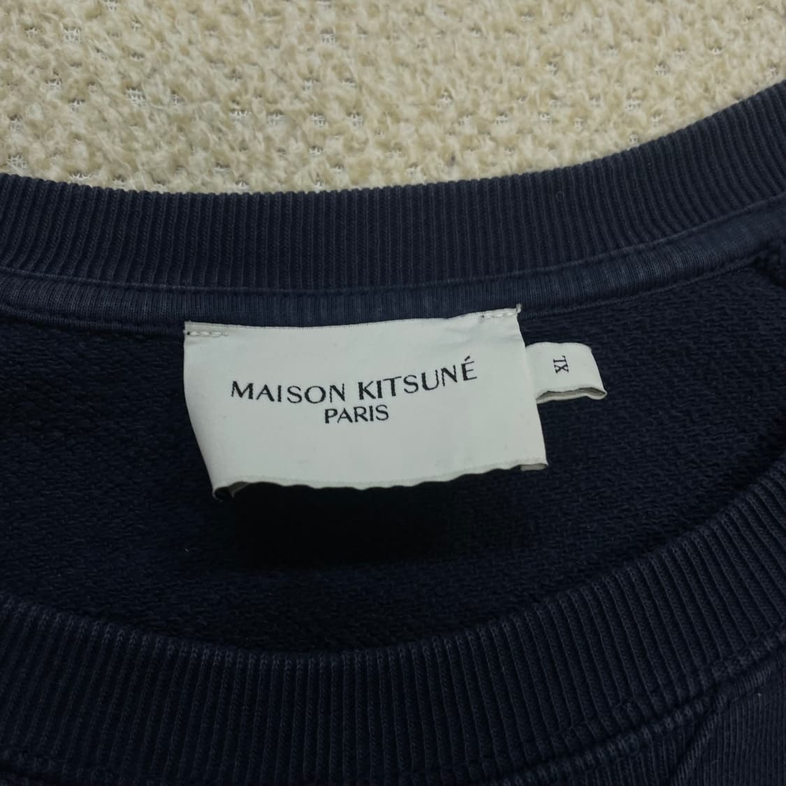 메종키츠네 폭스 헤드 크루넥 맨투맨 네이비 상품이미지3