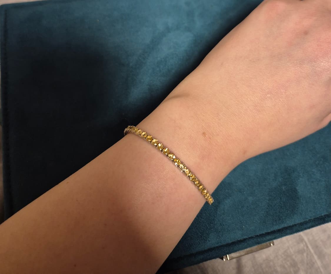 시트린 테니스 팔찌 (s925, 실버) 상품이미지2