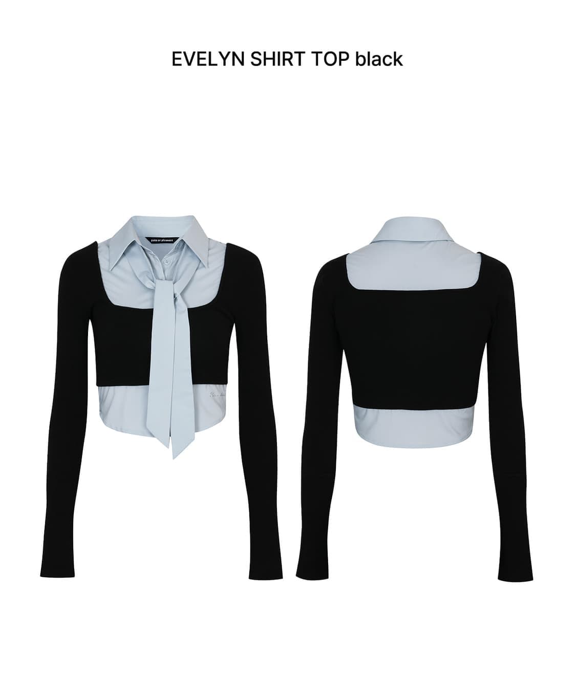 페인오어플레져 에블린 셔츠탑 블랙M 상품이미지4